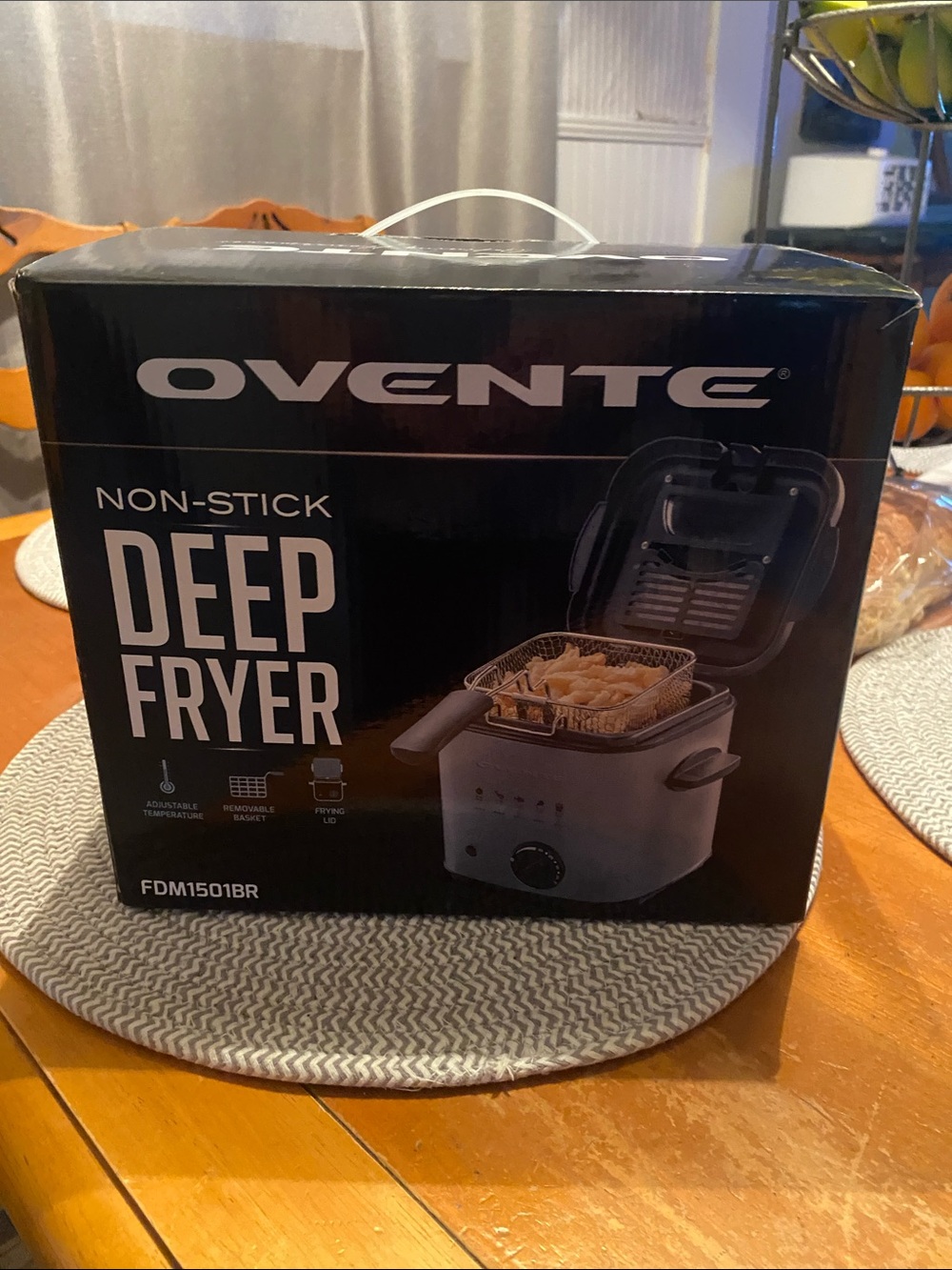 Ovente Non-Stick Deep Fryer - Black